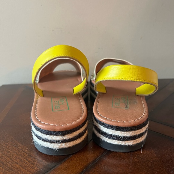 BELLE HARI Multicolor Leather Platform Sandals Made Spain SZ 38 Luxury Designer - Picture 7 of 14